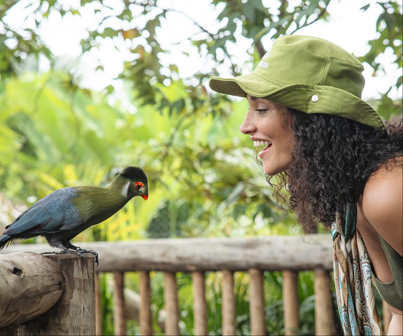 A atriz Débora Nascimento na inauguração do Parque Arvorar